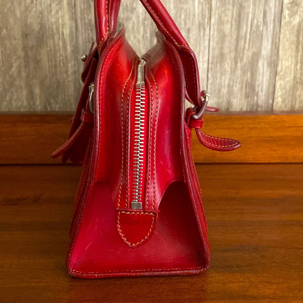 Dooney & Bourke Red Leather “Mini” ALTO Satchel Made in Italy🇮🇹 - Picture 6 of 12